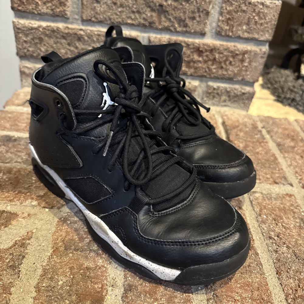 Nike Air Jordan Flight Club 91 GS Size 5.5Y Black White DM1685 001 Shoes #0062